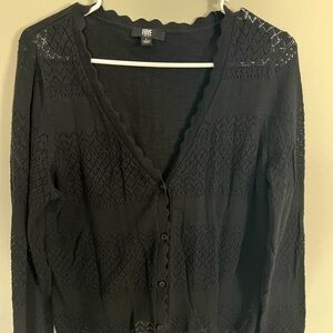 FRYE Women's Black Cardigan Sweater